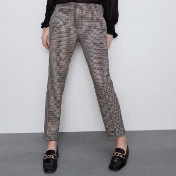Zara Houndstooth Cigarette Pants (Size: 02) - Picture 5 of 5